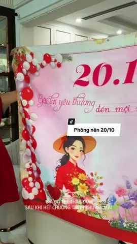 Phông nền trang trí chào đón ngày 20/10 đẹp mà tiện #phongnentrangtri20_10#phongnenchupanh#trangtri20_10#ngocngannga#nnnphongnen20_10