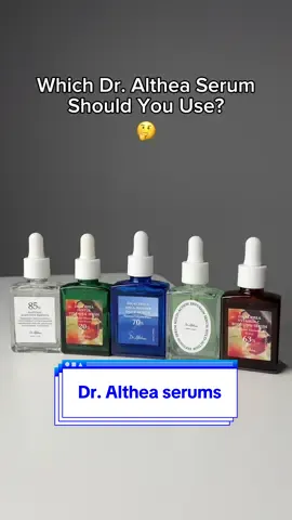 Which Dr. Althea serum should you use? 👀  Comment down your choice! 👇  And make sure to save this video!  #stylekorean #stylekorean_global #kbeauty #koreanskincare #skincare #skincareroutine #skincaretips #skincareroutine #dralthea #serum 