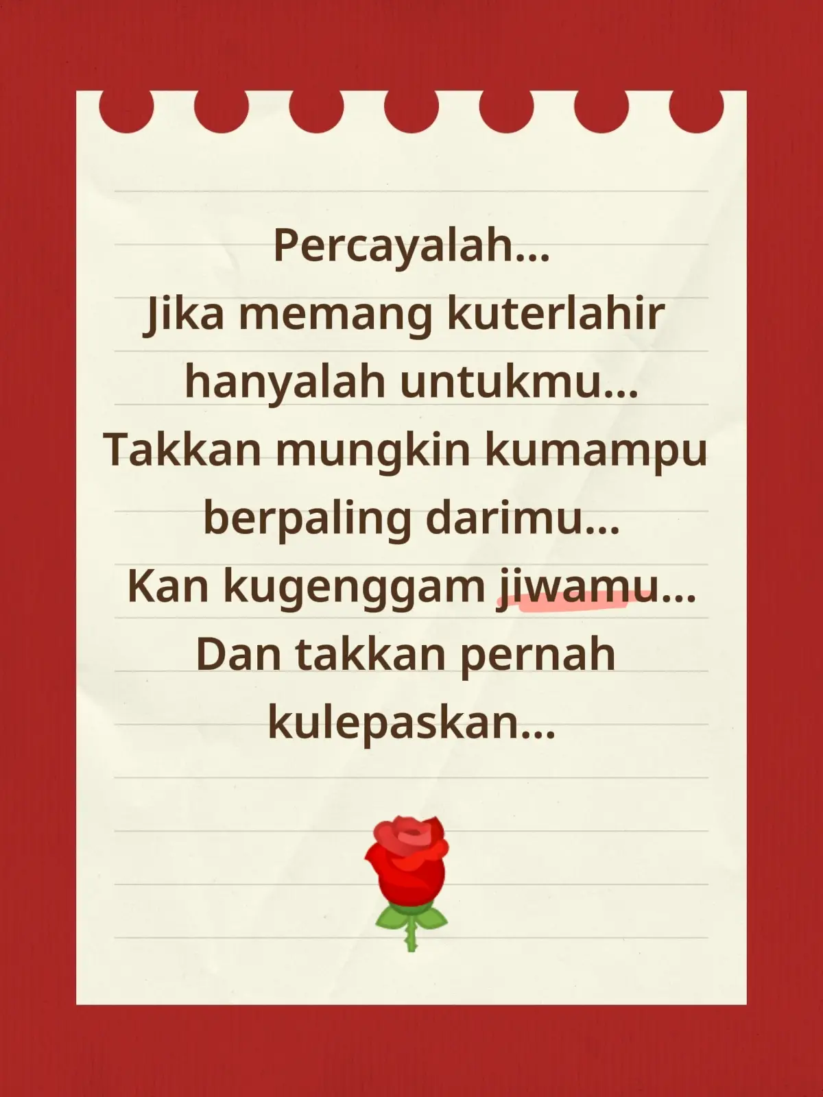 Takkan Pernah Kulepaskan