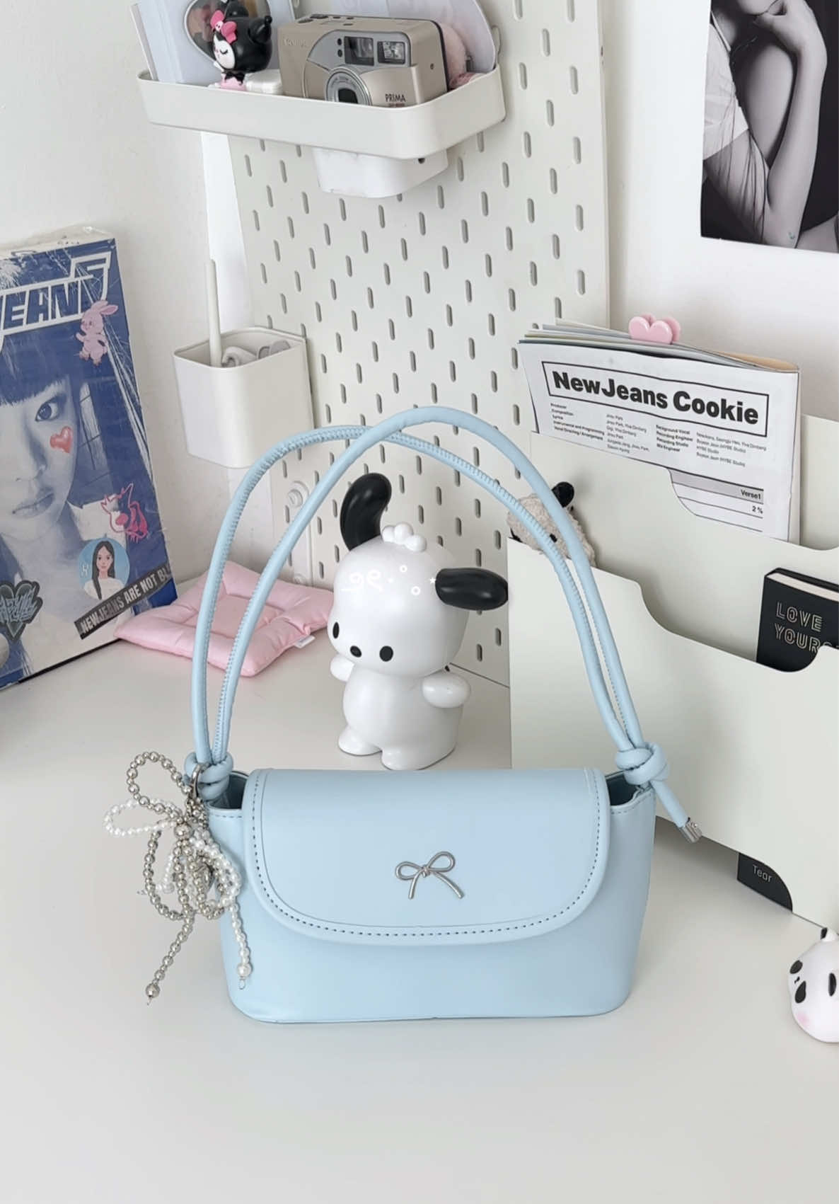 baby blue bow bag 🩵 #shoulderbag #bluebag #cutebag #coquettebag #tiktokshop 