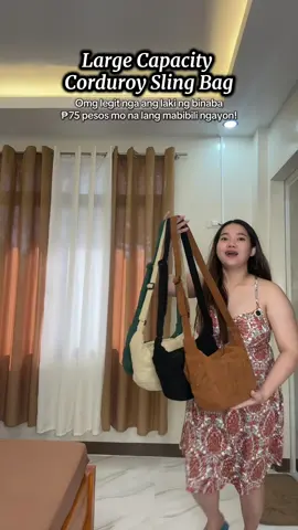 Replying to @JO.023 Grabe ka seller seryoso ba to! Ang mura na lang omg checkout na habang naka sale! #corduroybag #largecapacitybag #mumubag #schoolbag #sale 
