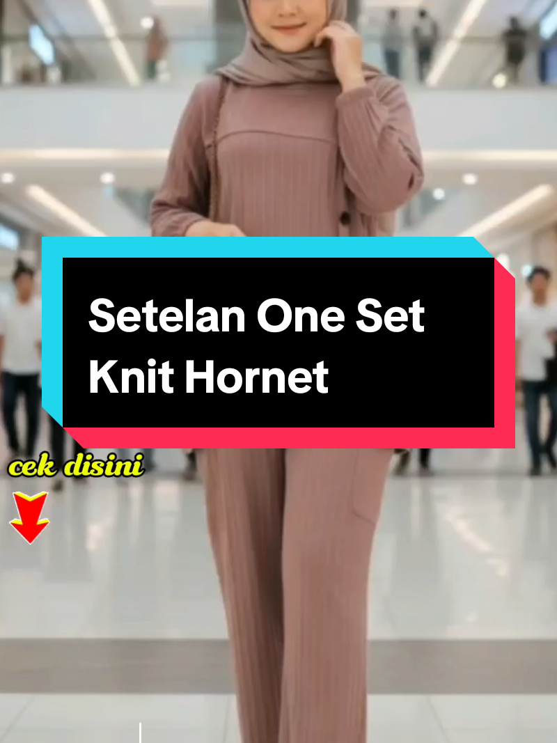 Setelan One Set Knit Hornet  setelan cargo #setelanwanita #oneset #setelancargo #bajusetelan 