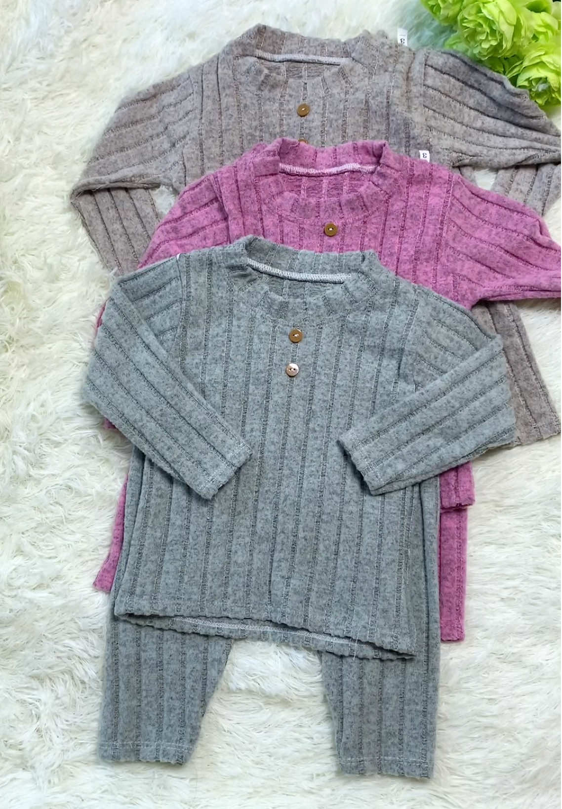 Bộ len gân cho bé siêu xinh #xuhuong #đồđôngchobé #quầnáochobé #đồthuđôngchobé #đậukids 