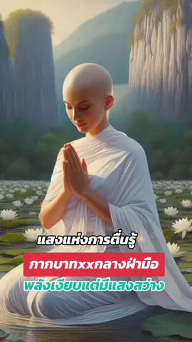 #หลังเงียบแต่มีแสงสว่างในตัวเองแสงแห่งการตื่นรู้ #กากบาทกลางฝ่ามือ🌟🌟 