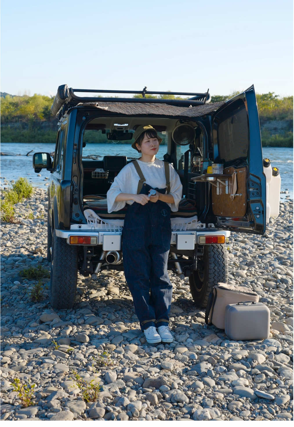 夏の終わり。水出しコーヒーを作りにジムニーで川沿いにおでかけ　#キャンプ部 #キャンプ部  #air3s 