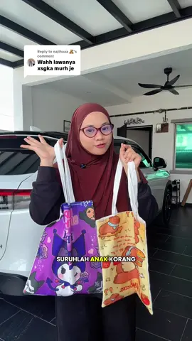 Replying to @najihaaa 🧸ྀི #totebag #capybara #kuromi #begmengaji #begtuisyenmurah 