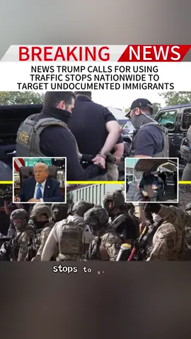 NEWS TRUMP CALLS FOR USING 
 TRAFFIC STOPS NATIONWIDE TO 
 TARGET UNDOCUMENTED IMMIGRANTS
 #fpy#news#tiktok#foryou#breankingnews#usaus