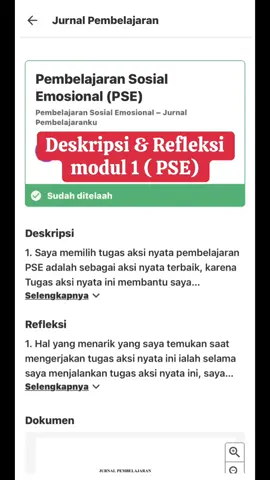 Referensi Deskripsi & Refleksi Unggah Jurnal Pembelajaran Modul 1 Pembelajaran Sosial Emosional  Jangan Lupa Amati Tiru & Modifikasi 🤗  #pgpaud #ppgdaljab2025 #ppgunnes #jurnalpembelajaran #refleksi 