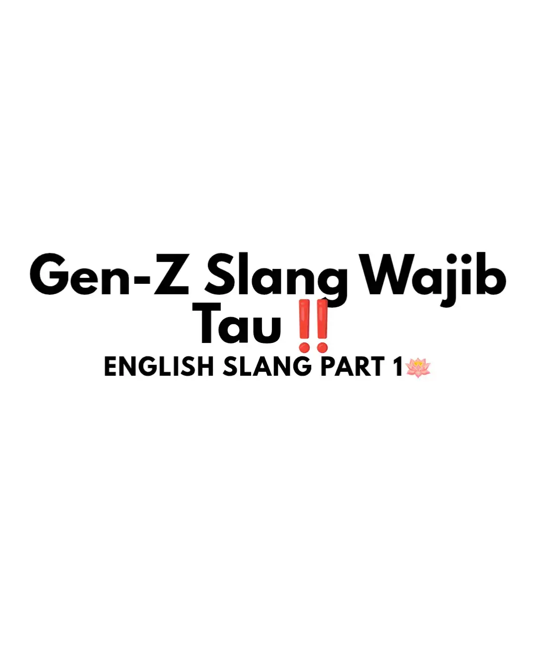 English Slang Part 1 💯‼️ #english #slang #study #fyp #englishlesson 