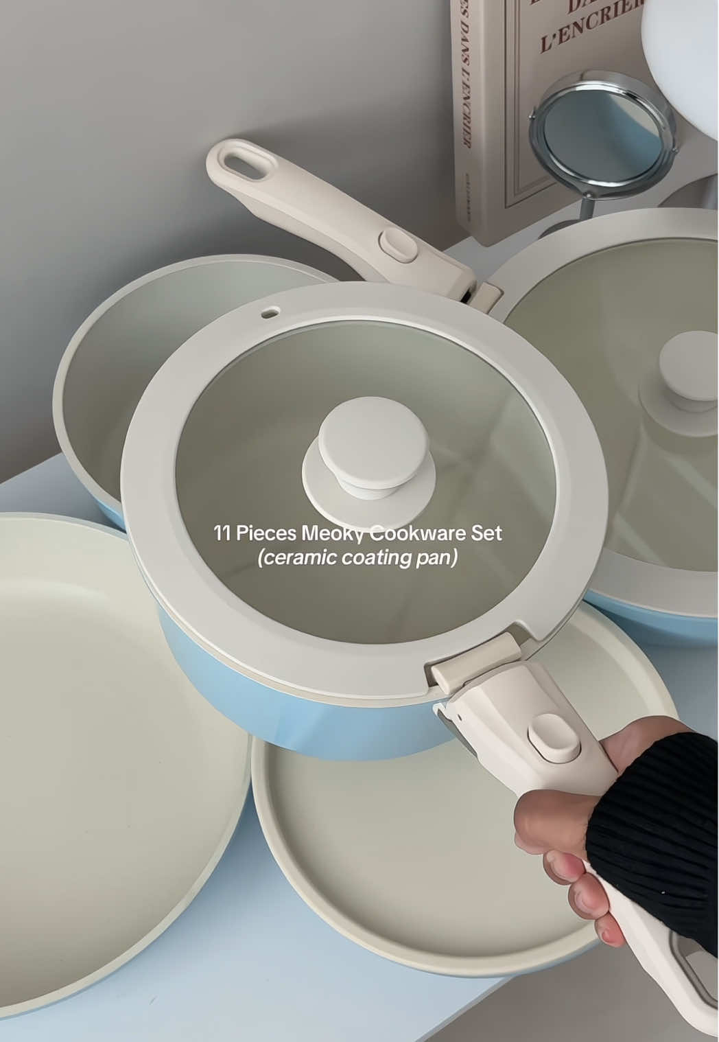 So happy! Cookware set from @MEOKY official Mall dapat 11pcs dalam 1set dengan harga yg terjangkau 😍✨ #cookware #cookwareset #meoky #alatmasak #wajanantilengket 