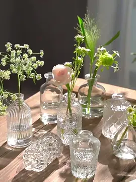 🌿 Trang trí góc bàn, kệ sách hay phòng khách thêm tinh tế với bình hoa thủy tinh mini cao cấp. Mỗi chiếc bình là một nét chấm phá nghệ thuật – nhỏ gọn, trong veo và phản chiếu ánh sáng tuyệt đẹp 🌞 Phù hợp để decor tiệc, chụp ảnh, hoặc làm quà tặng 💝 📩 Liên hệ ngay để chọn mẫu ưng ý nhất!