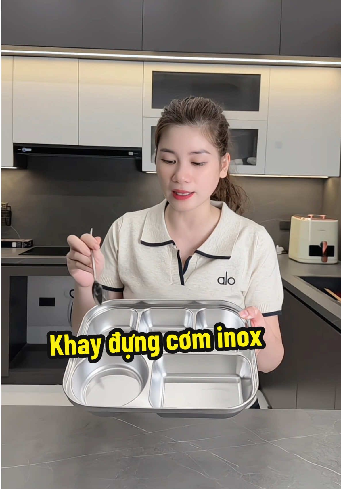 Khay đựng cơm inox 5 ngăn inox 304 #khaydungcom #khayinox304 