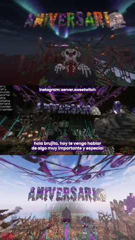 Muchas gracias por este maravilloso primer año lleno de magia y aventuras.  Vamos por más y no te lo puedes perder aquí en Sweet Witch 🔮 🦄  #serverminecraft #minecraftgirl #serverfemenino #girlsgaming #Minecraft 