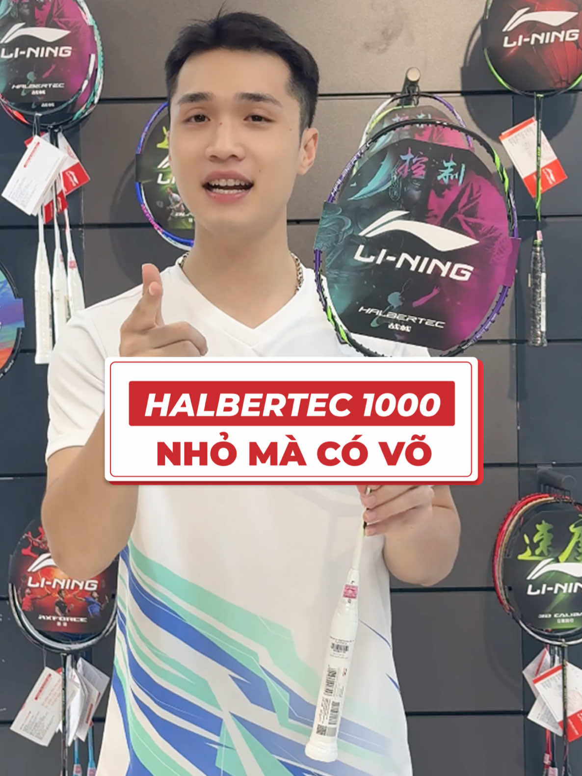 Em út Halbertec 1000 - sức mạnh bùng nổ của dòng vợt sơ cấp #lining #liningbadminton #badminton #halbertec1000 #newracket 