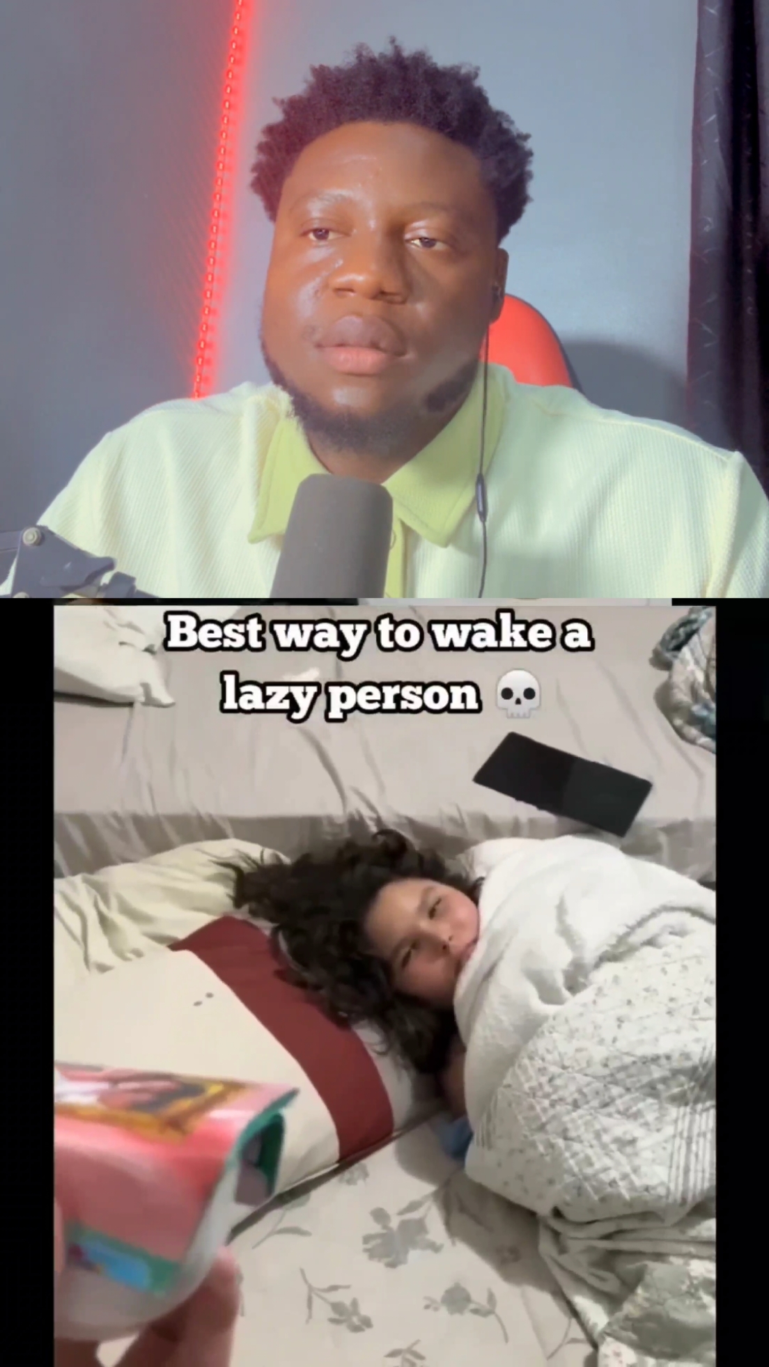 Best Way To Wake A Lazy Person 😴  . . . . . #tgreacts #reaction #share #comment #like #viral 
