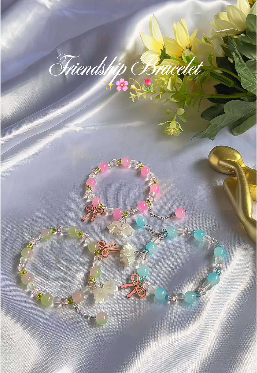 Celebrate your bond with this meaningful friendship bracelet made to keep you connected 💫🌷 From @DANTES FASHION STORE  #bracelet #friendshipbracelet #bracelets #triobracelets #giftforfriend 