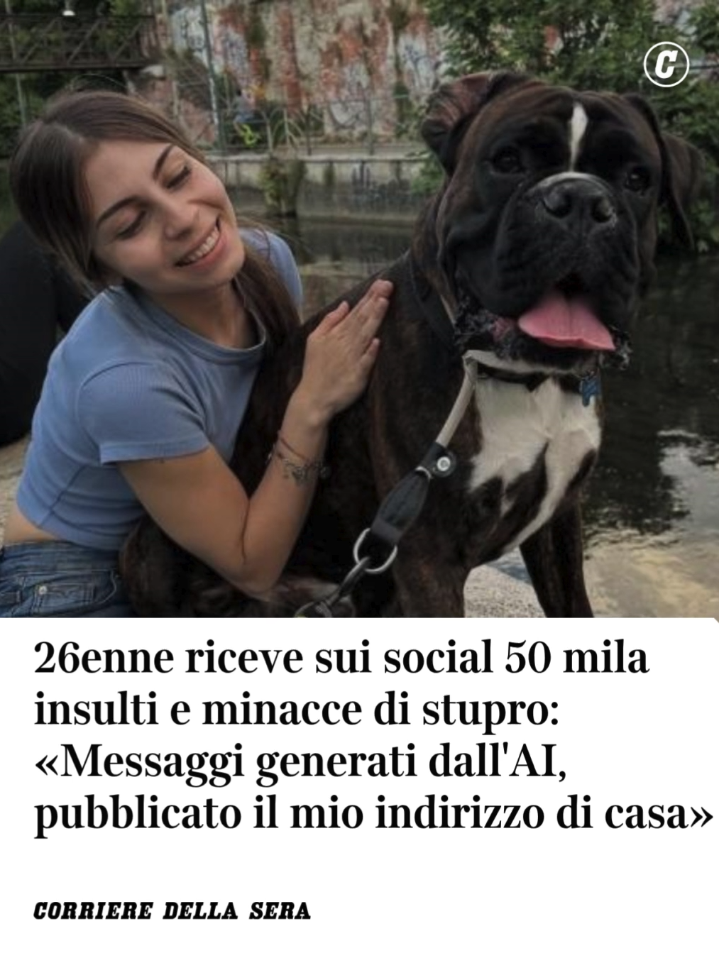 «Ti veniamo a prendere». «Se ti becco ti stupro». «Goditi il cane, non lo vedrai più». Non sono minacce sussurrate in un vicolo, ma cinquantamila frasi comparse sotto i post sui social di Cristina Irrera. Una ragazza di 26 anni, siciliana - arrivata a Milano da Messina per fare l'università alla Statale - che da anni racconta online di diritti, lavoro, violenza di genere. Dal 9 febbraio la sua bacheca è diventata un campo di tiro: prima insulti isolati, poi un’ondata continua che non lascia spazio a equivoci. 👉 L'articolo di Elisabetta Andreis sul Corriere #corrieredellasera #notiziedelgiorno