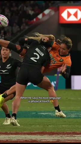 If you can’t handle our tackles you can’t handle us 😌 #HSBCSVNS #rugby7s #rugbygirls 