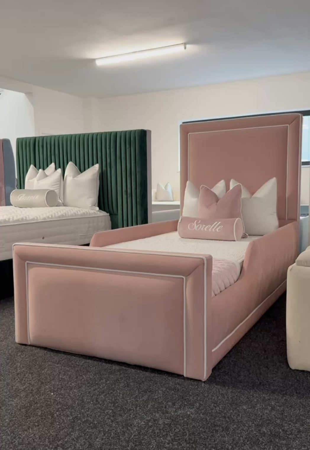 We have a huge range of children’s beds that come in any colour and fabric 🤩  #HomeInspo #homedecor #interiordesign #luxurybeds #bedroom 