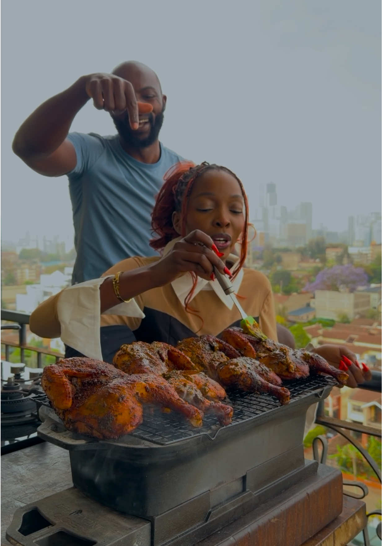Grilled Compound Butter Chicken served alongside Omena & Muratina Salad accompanied with Ugali with @AKOKO_VAL pulse food influencer of the year nominee. Check her profile out and show some love.  A modern celebration where tradition and luxury meet in the middle. The Omena salad is nutrient dense & packed with protein, perfect as a post workout meal or packed lunch.