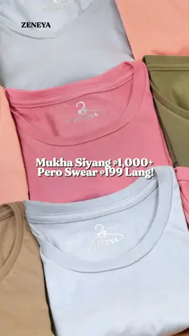 Plain? Not at all. These Zeneya Round Neck & V-Neck Tees are your new everyday fave! 🖤 Shop now & upgrade your basics! #zeneyaph #coquette #trendy #plainshirt #shirt