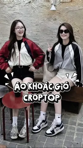 Áo khoác gió - áo khoác dù croptop xinh cho nữ! #aokhoacnu #aokhoac #aokhoacgio #aokhoacdu 