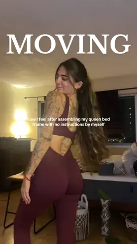 & in the comfiest jumpsuit thats in my showcase, that’s perfect for all day building & unpacking, and will make your 🍑 look amazingggg ✨ #reba #jumpsuit #apartmentdecor #independentwoman #womensfashion 