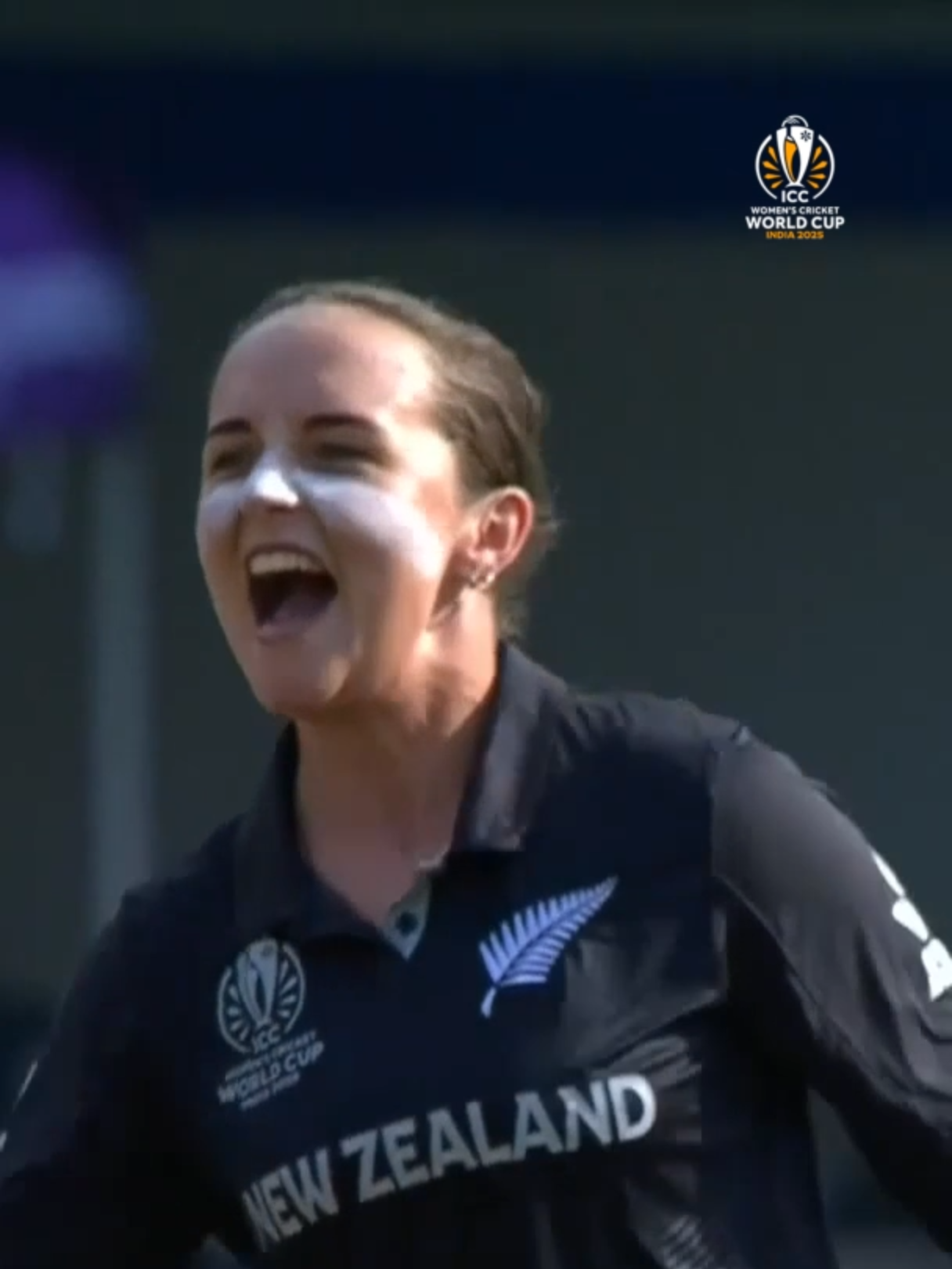 First ball at #CWC25 🤝 100 ODI wickets Melie Kerr stepping up with a crucial wicket of Phoebe Litchfield 👌 Watch the game LIVE in your region, check our bio link!