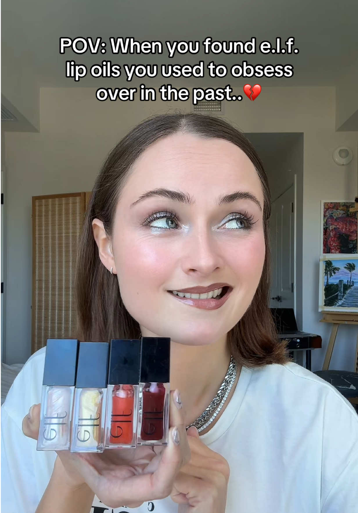 I used to obsess over e.l.f. lip oils.. 💔. Honestly guys, I didn’t yet find the dupe for it, can only think about the Dior lip oils 😂. #elfcosmetics #lipoil #lipoils #beautyblogger #beautyreviews 