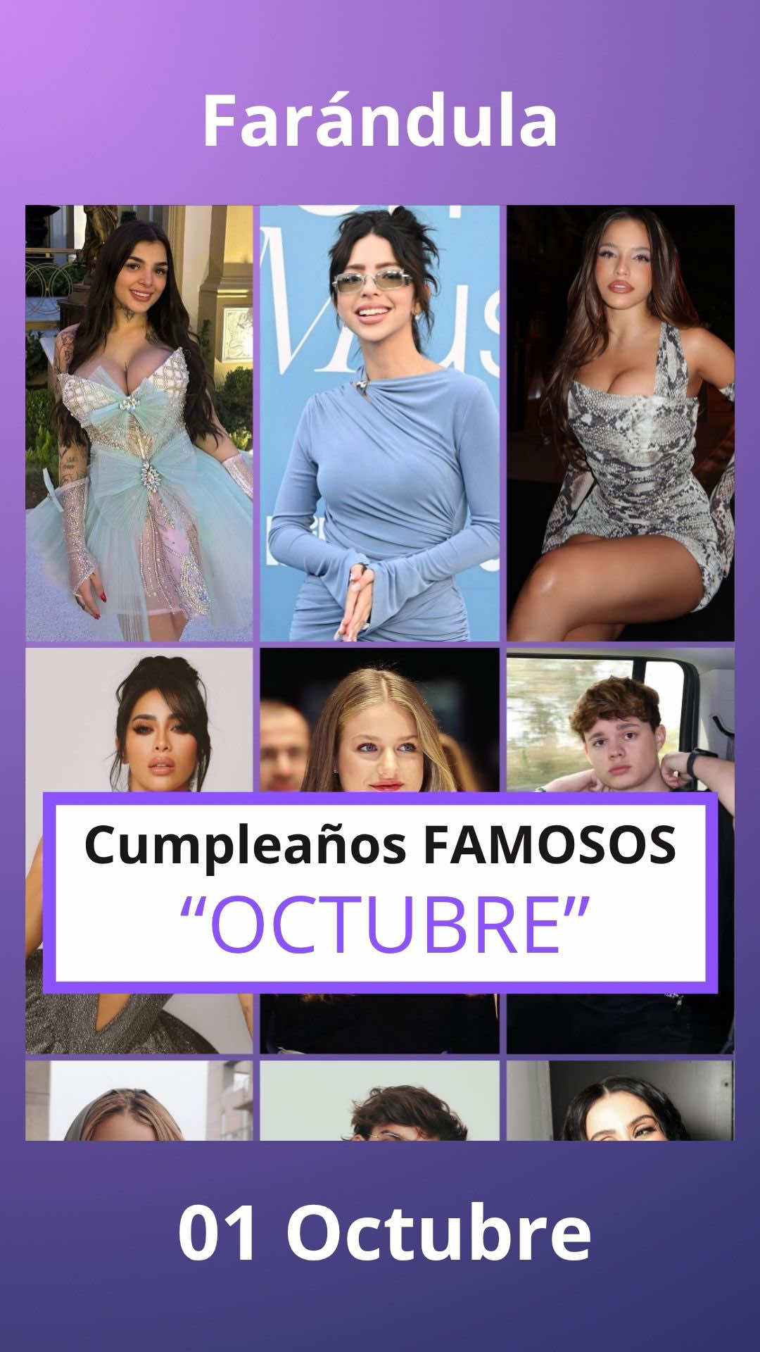 Cumpleaños de FAMOSOS en OCTUBRE #cumpleañosfamosos  