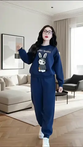 Bộ nỉ thêu thỏ #thoitrangnu #nenmua #reviewquanaonu #setbothudongnu #setboninuthudong 