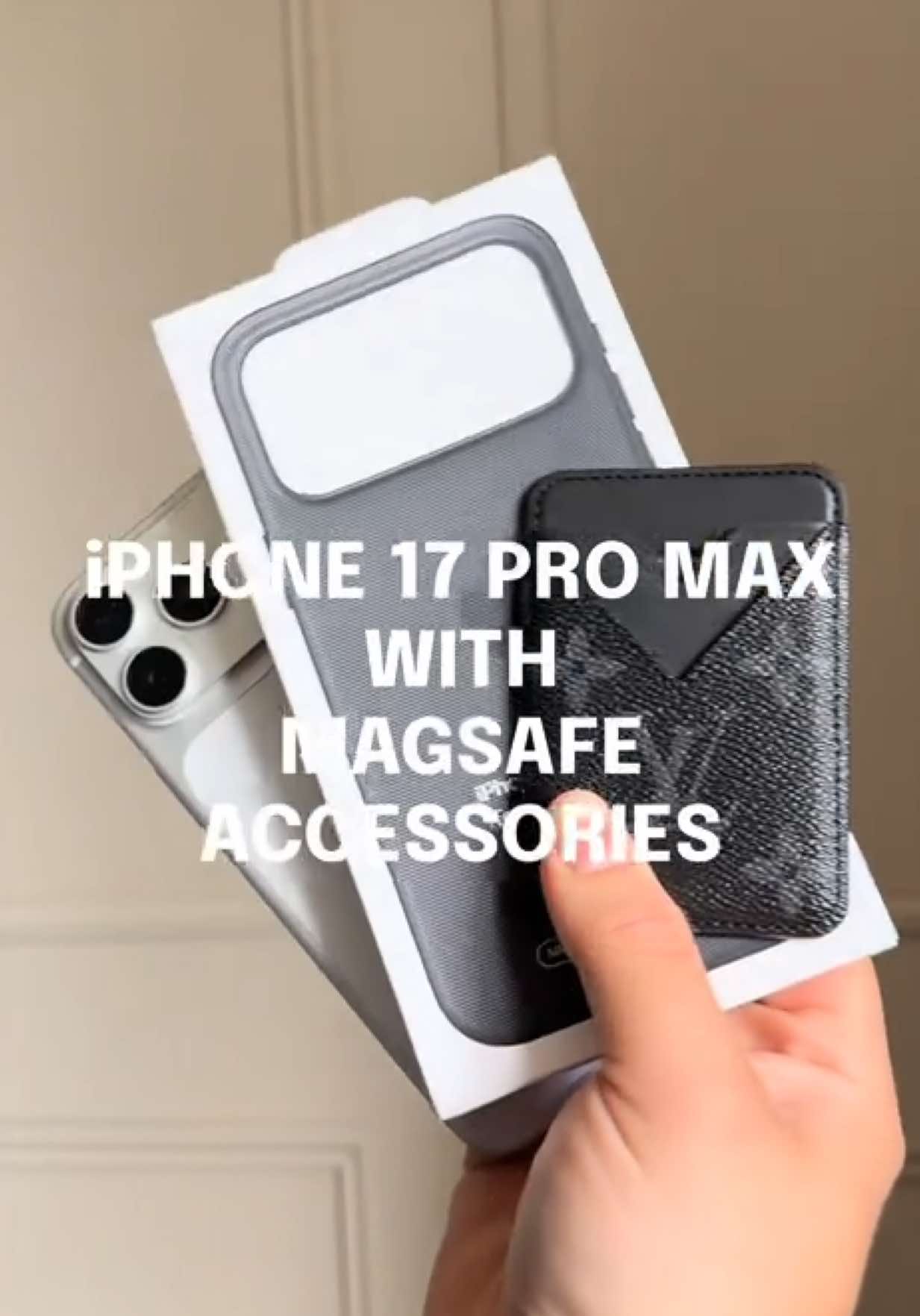 UNBOXING @apple MagSafe IPHONE 17 PRO MAX TechWoven Case in Black 🖤 with @Louis Vuitton MagSafe Card Wallet in Monogram Eclipse 🥵 #iphone17promax #Tech #apple #iphone17 #unboxing  