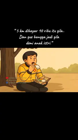 Tetap semangat pejuang keluarga,respect buat lo semua sang tulang besi ! 🌬️ . . #ojol #ojolviral #ojoltiktok #ojolstory #ojolkartun 