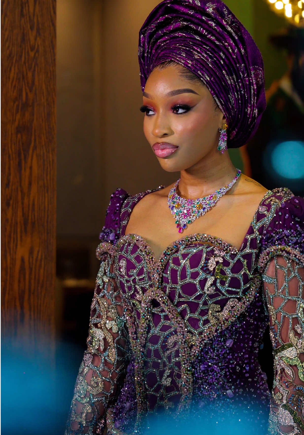 I’m baaackkkk! 🤭🤭🤭 & I’m traditionally married! Look 1/4. #2025bride #nigerianwedding #yorubabride #nigeriatiktok 