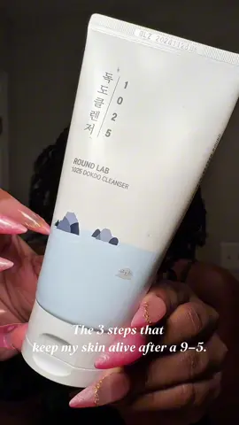 The easiest routine you’ll actually stick to after a long day.✨                  @ROUND LAB                   @SKIN1004 US.                              @La Roche-Posay         #LazySkincare #AfterWorkRoutine #SimpleSkincare #GlowingSkin #NighttimeRoutine