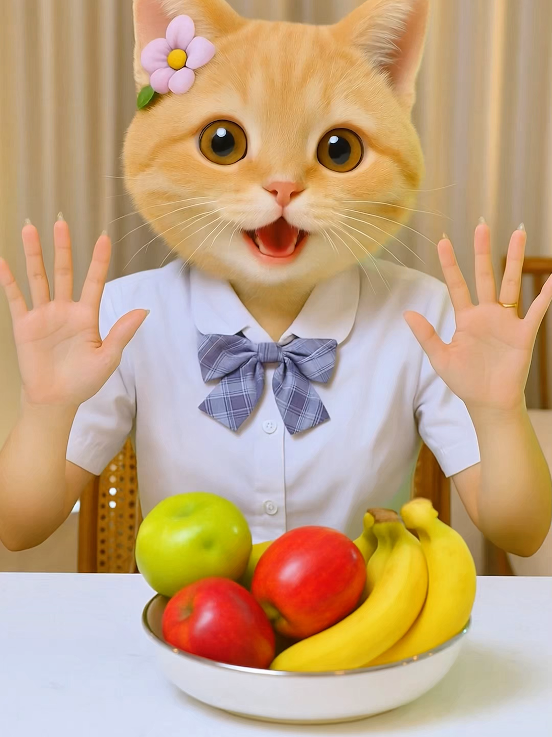 Wash Your Face, Wash Your Hands… Then You Can Eat! 🧼🍽#lilymeow #lilymiumiu