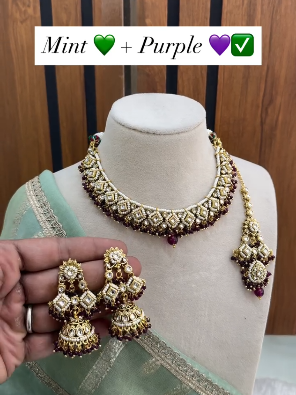 Mint outfit contrast jewellery #mint #outfit #jewellery #viraltiktok #goviral 