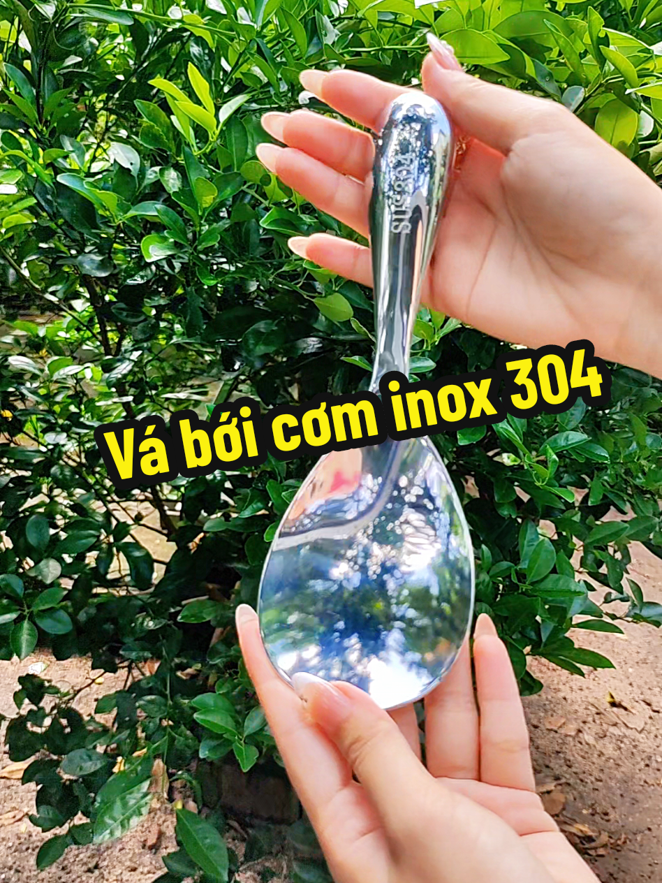 🍀 Chỉ 58K + Freeship toàn quốc  🍚 Vá bới cơm inox 304 dày dặn, sáng bóng – bền đẹp, dễ vệ sinh, dùng mãi không hỏng! ✨ #vamuccom #muoimuccom #dodungnhabep #dungcunhabep #dogiadung
