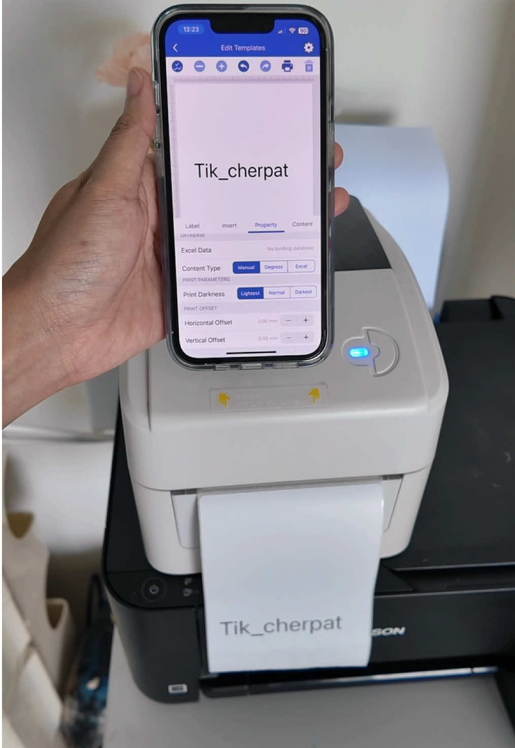 ใช้ผ่านมือถือได้นะ #เครื่องปริ้นพกพา #เครื่องปริ้นท์สติกเกอร์โลโก้ #เครื่องปริ้นท์ 