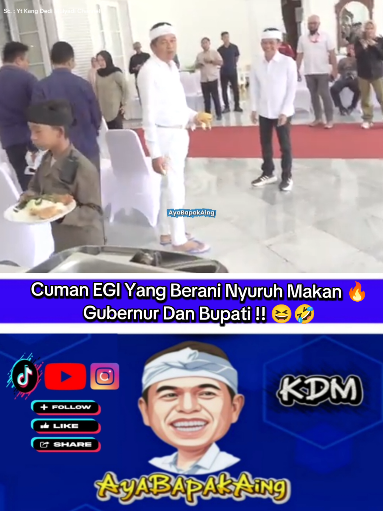 Cuman EGI Yang Berani Nyuruh Makan 🔥 Gubernur Dan Bupati !! 😆🤣  #egikdm #kangdedymulyadi #kdm #omzein #ayabapakaing 