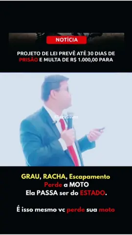 Perdimento da moto, quem usar escapamento, dá grau ou racha... você é a favor ou contra? #grau #racha #escapamento #multa #lei 