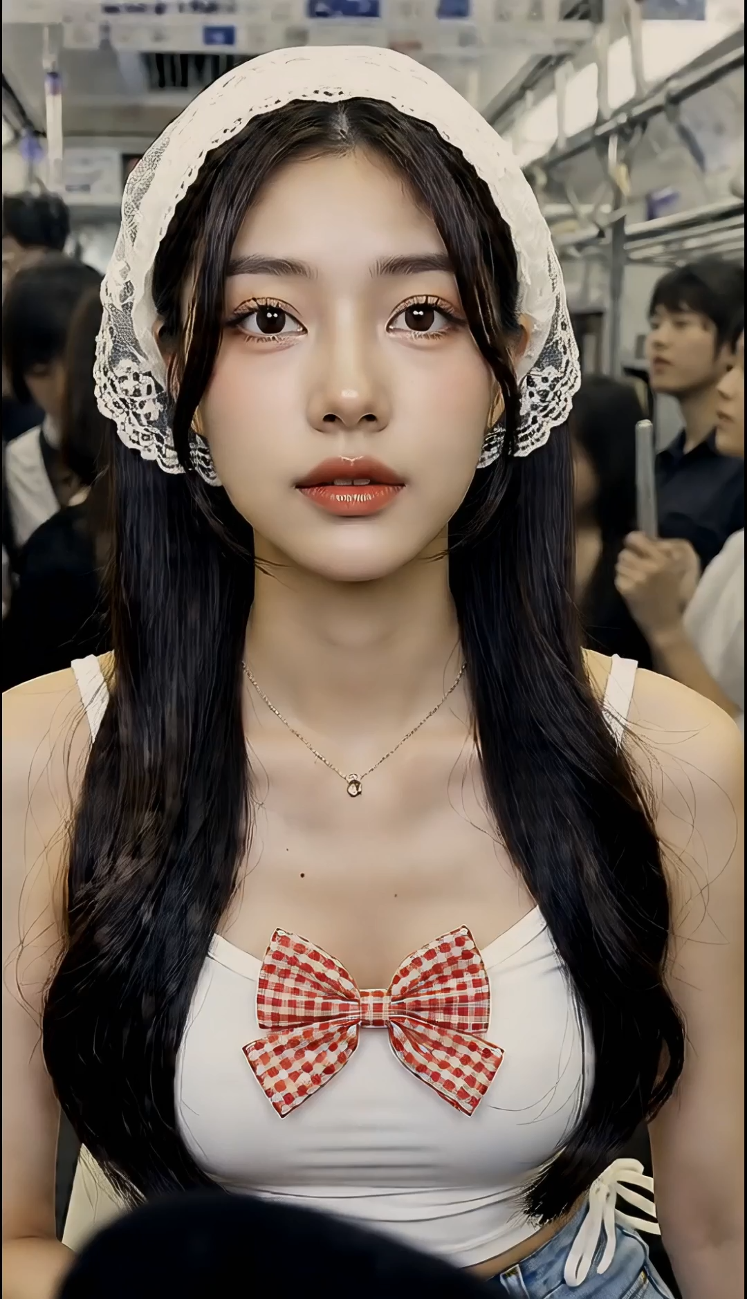 #aiart #rushhour #beauty #charminggirl #subway