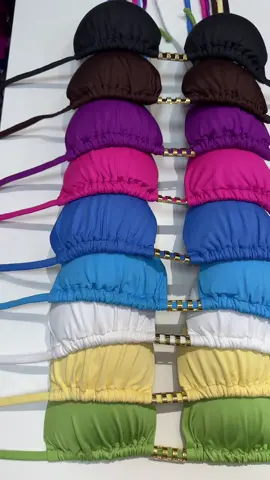 R$45,00 cada conjunto de biquíni no tecido suplex  Tamanhos P M e G  Bojo removível  Calcinha asa delta semi fio duplo 