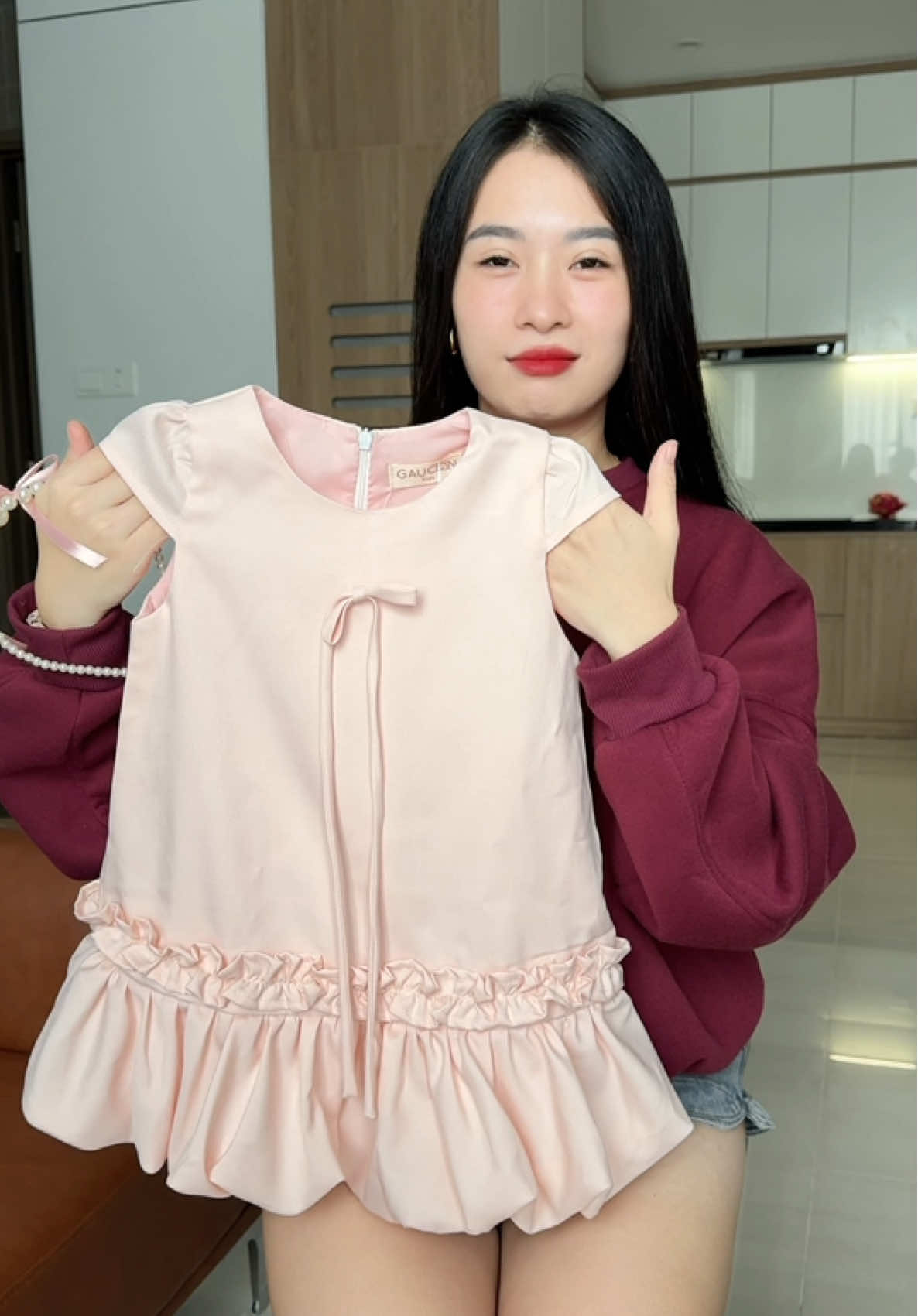 Váy tiểu thư viền bèo đi tiệc đi chơi cho bé 8-30kg nha mom #hanghipstore 