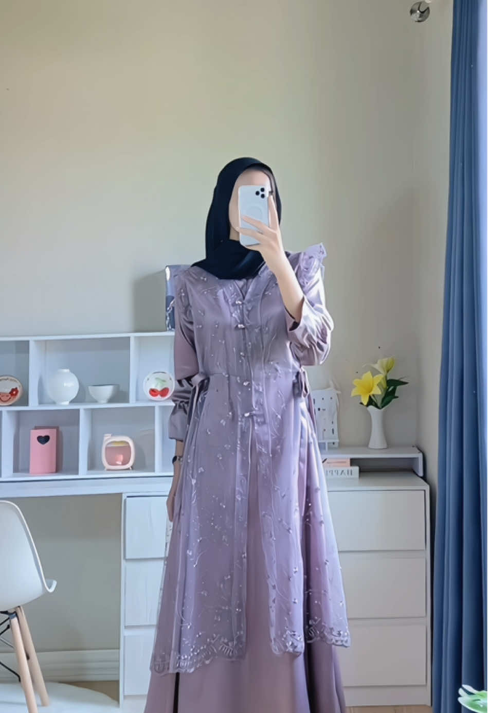 gamis simpel berukat cocok bngt dipakai buat kondangan😚💗#gamis #gamiskekinian #gamismurah #gamiscantik 