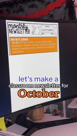 Do you send a newsletter to families? #teachersoftiktok #halloweenclassroom 