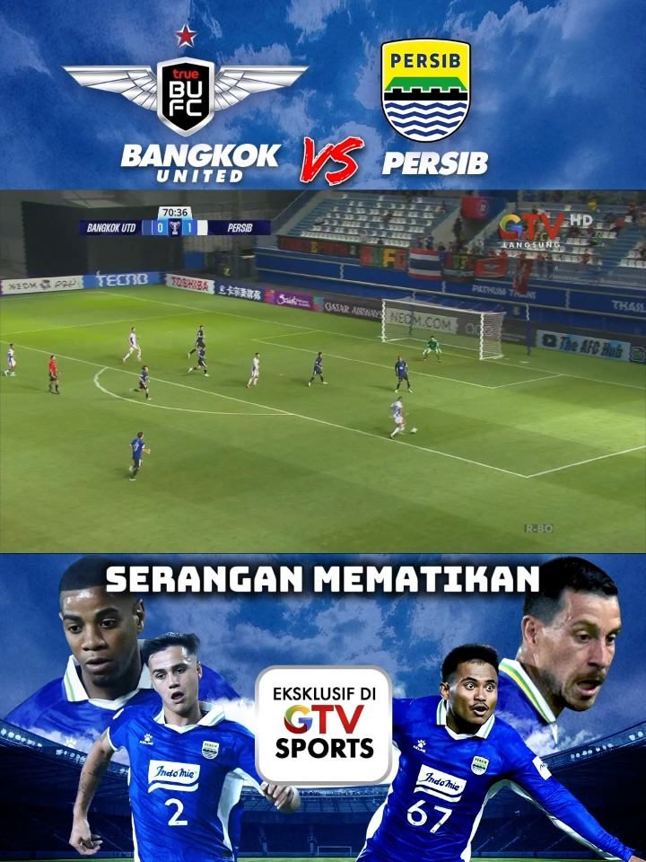 SERANGAN MEMATIKAN #afcchampionsleague #ligaasia #persibbandung #bobotoh #gtvsports #bangkokunited