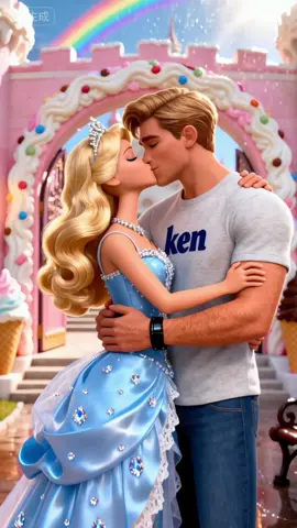 A magical moment at the castle gate#barbiegirl #barbieandken #barbie #ai 
