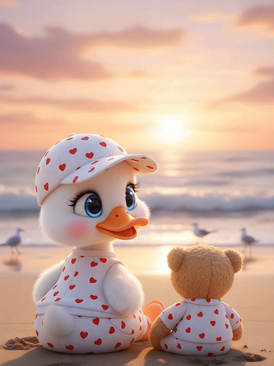 Heute mal zum Sonnenuntergang am Strand ☀️😴💤 #gutenachtihrlieben #goodnighteveryone #sleepwell #happydaydayly #ducky #entchen #teddy