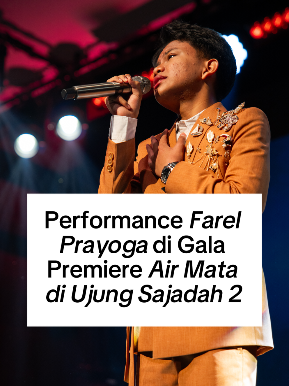 Suara emas Farel Prayoga bikin gala premiere penuh haru!😭 #amdus2film #filmamdus2 #airmatadiujungsajadah2 #airmatadiujungsajadah #duaibusatucinta